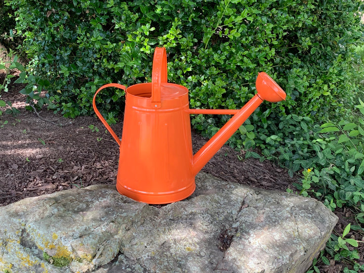 1.2 gal Orange Metal Watering Can