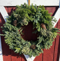 32" Mixed Wreath With Cones