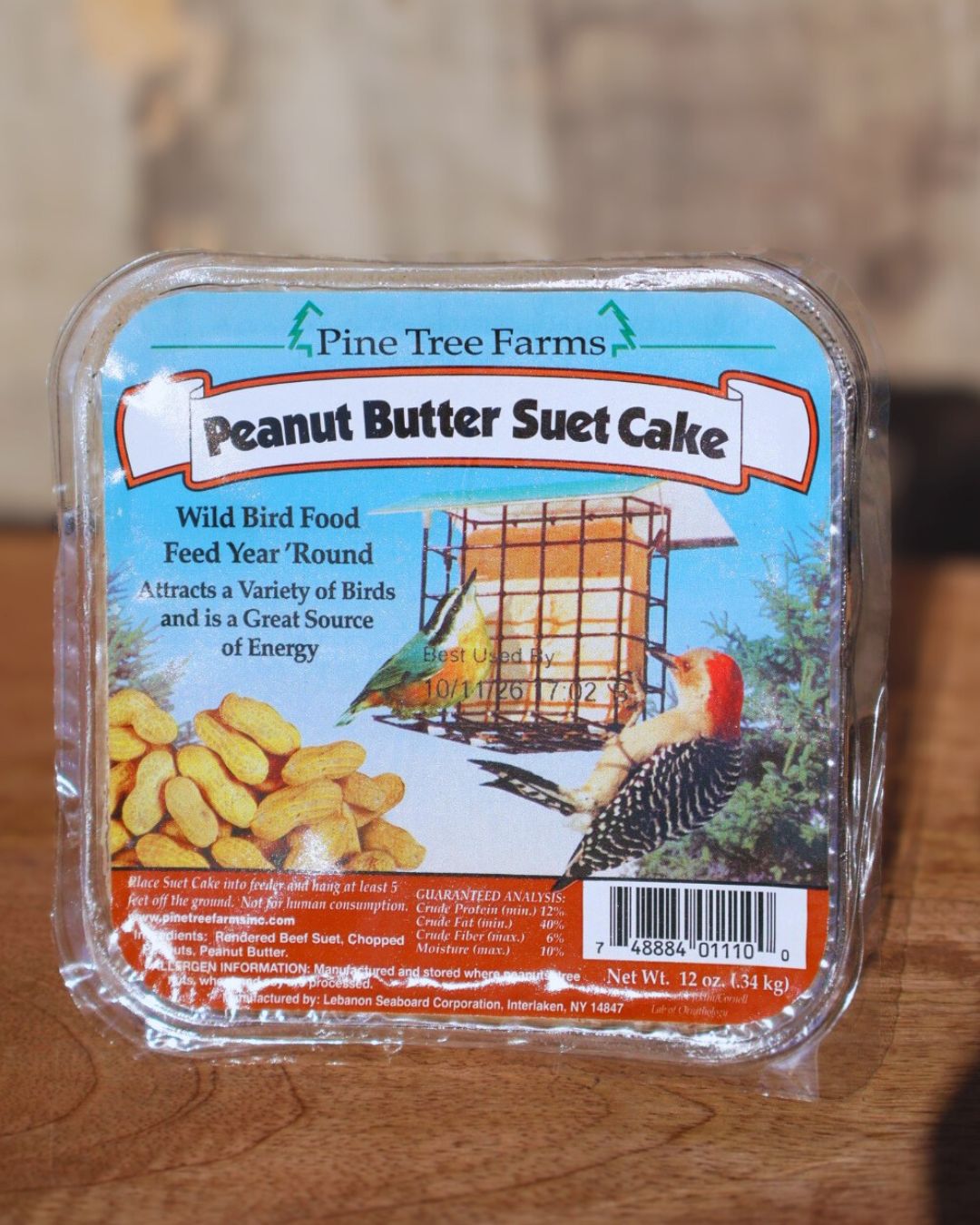 Peanut Butter Suet Cake