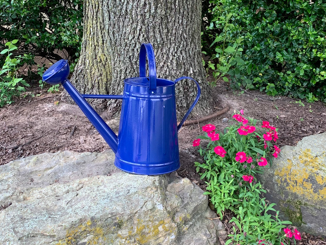 1.2 gal Blue Metal Watering Can/Memory Foam Kneel Cushion
