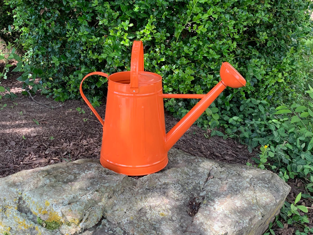 2.1 gal Orange Metal Watering Can/Memory Foam Kneel Cushion