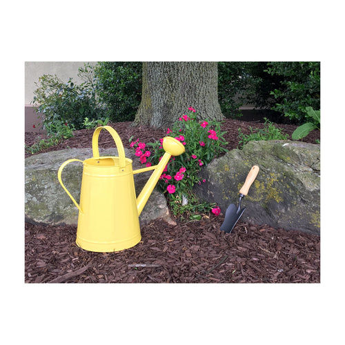 2.1 gal Yellow Metal Watering Can