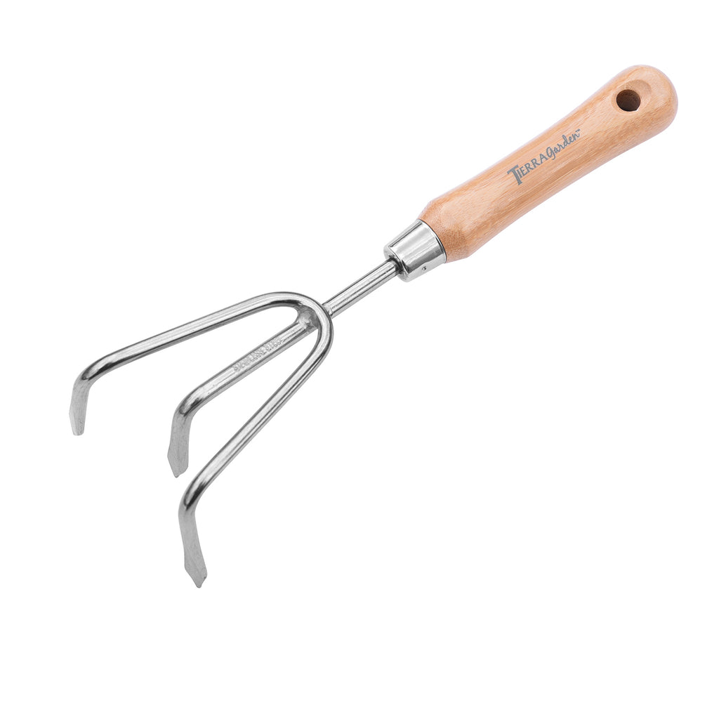 Stainless Steel Cultivator with Bamboo Handle
