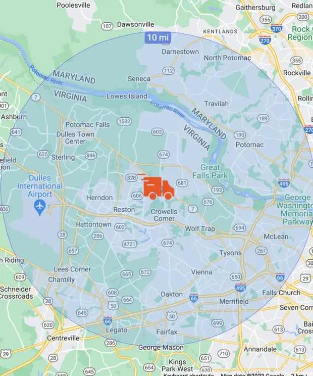 Local delivery map