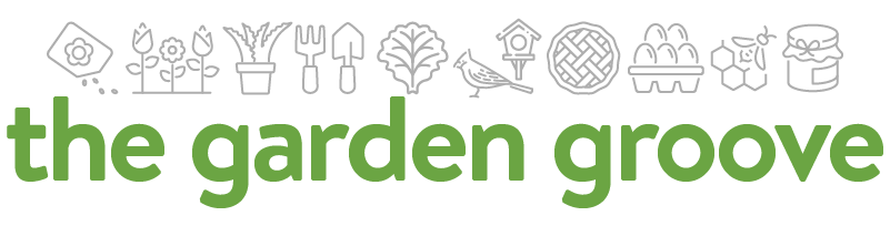 The Garden Groove logo with icons