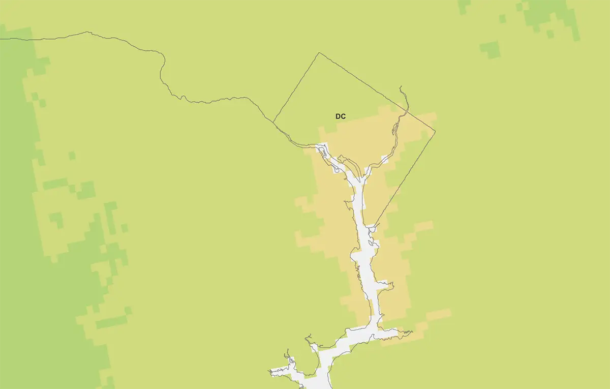 2023 Hardiness Plant Zone Map for Washington DC