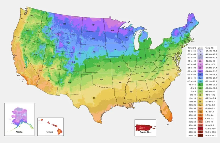 2023 USDA Plant Hardiness Map