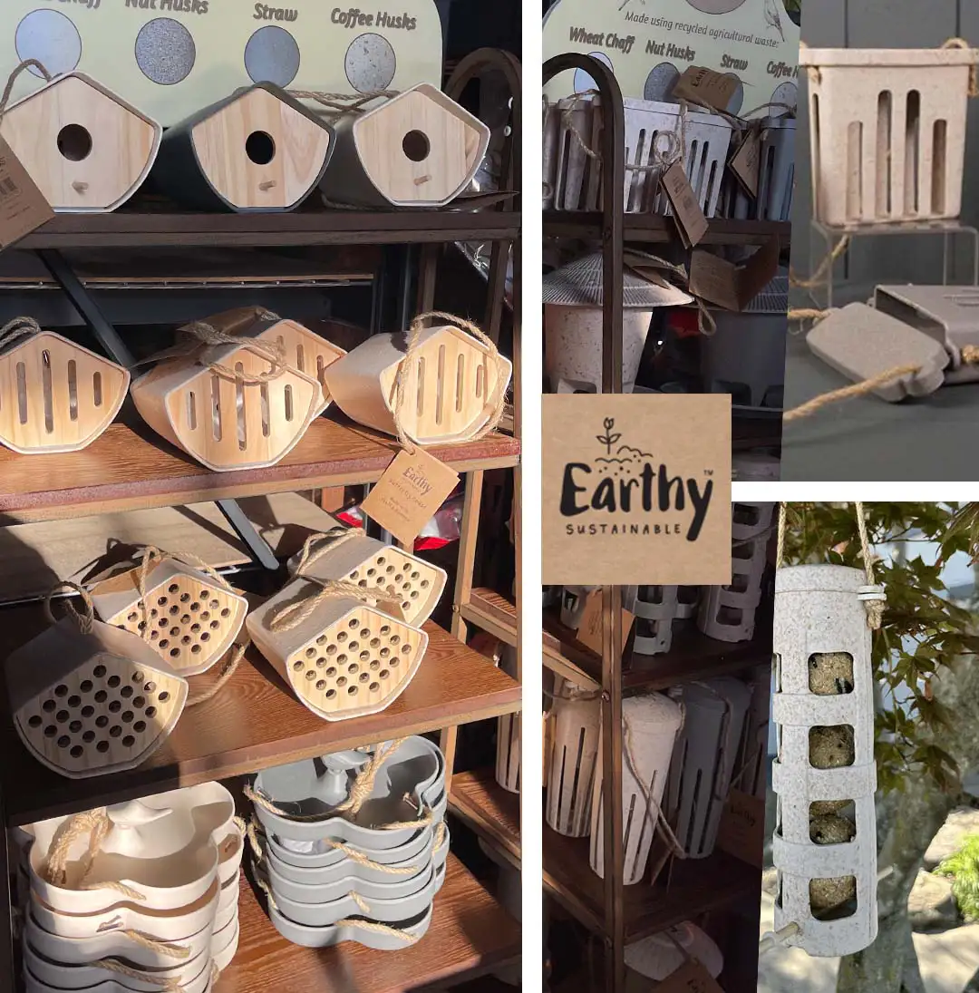 Find Earthy Sustainable Bird & Bee Houses and Bird Feeders at Reston Farm Garden Market